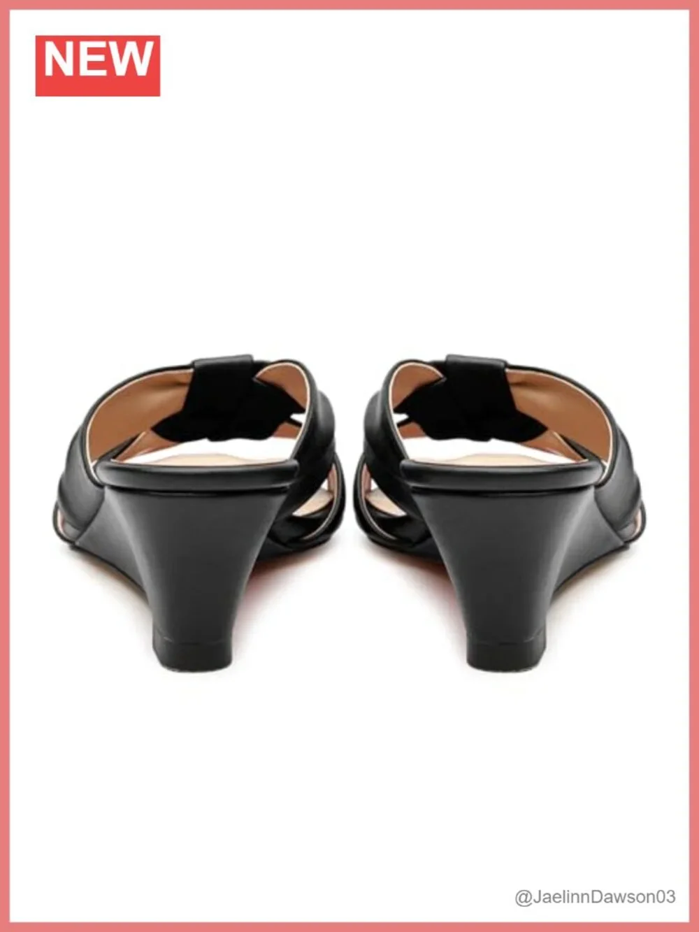 Womens Wedge Sandals Open Toe 2 Inch Heel Slip On Casual Faux Leather